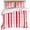 Red, variant on 3 Piece Aqua Teal Stripe Duvet Cover Set Twin Size,Microfiber Comforter/Quilt Cover with Corner Ties and 2 Pillowcases,Geometric Grey White Vertical Striped All Season Bedding with Zipper Closure