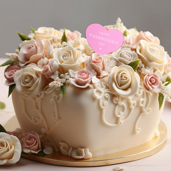 WHAMVOX Pink Heart Acrylic Cupcake Toppers for Cake Decoration Romantic Design Valentine's Day Party 50 Pieces