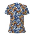 thumbnail image 4 of Naloa Colorful Butterfly1 Print T-Shirts Short Sleeve V Neck Tees for Women Fashion Tops Trendy Lightweight Soft Casual Summer Outfits Clothes, 4 of 5