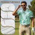 thumbnail image 5 of KUIFORTI Matching Golf Shirts for Couple Tropical Palm Leaf Mens Hawaiian Shirt Suitable for Outdoor Sports Mens Shirts Casual Soft and Comfortable Quick Dry Breathable Fabric, 5 of 6