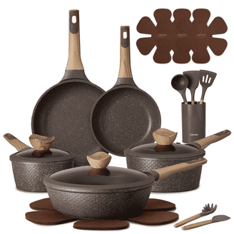 Ninja 14-Piece Nonstick Hard-Anodized Aluminum Cookware Set, Cool