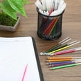 thumbnail image 5 of Recargas de bolígrafos de gel Uxcell de 1mm, paquete de 48, tinta metálica fluorescente de punta gruesa para libros para colorear para adultos, Naranja profundo, 5 of 5
