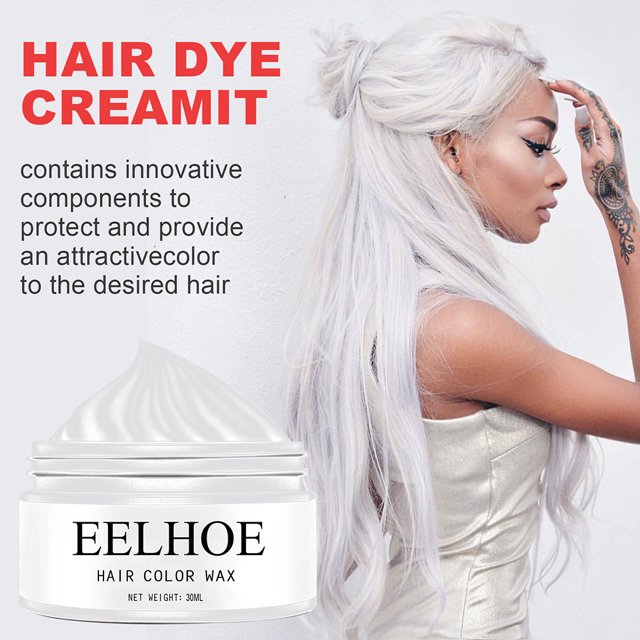 Color de cabello Color de cera de cabello mate natural Color de cabello instantáneo desechable Peinado de cabello
