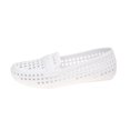 thumbnail image 2 of Willtoo Women's Hollow Out Flat Jelly Sandals, Solid Color Round Toe PVC Slip On Shoes, Casual Summer Beach Sandals, 2 of 6