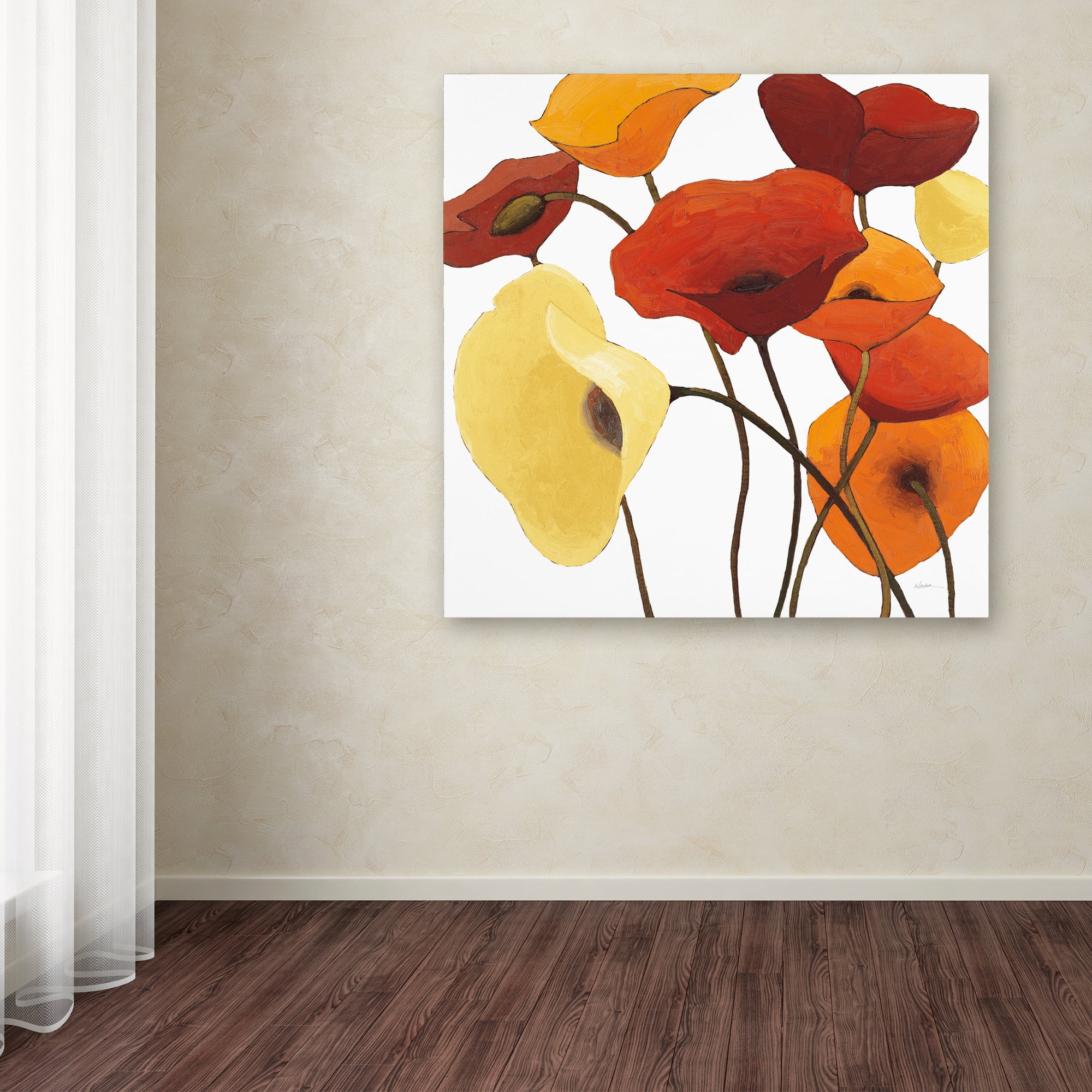 Trademark Fine Art 'Up One on White Yellow' Canvas Art by Shirley Novak