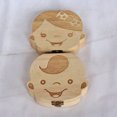 thumbnail image 2 of Graflsoa Wooden Baby Tooth Keepsake Box for Boys and Girls - Infant Hair & Teeth Storage Case - Multilingual Version (English/Spanish/Russian/French) - Compact Design 13x13x3.5cm, 2 of 7