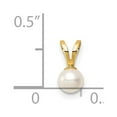 thumbnail image 4 of Auriga 14k Yellow Gold Madi K 4-5mm White Near Round Freshwater Cultured Pearl Pendant for Women, 4 of 6