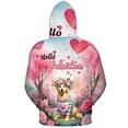 thumbnail image 2 of Hello Valentine’s Day Golden Retriever Flower Crown Romantic Pink Floral All Over Print 3D Hoodie Unisex Merch Hoodies Goldens Dog Lover Gifts Idea - 00031, 2 of 6