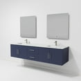 thumbnail image 6 of Geneva 80 in. W Navy Blue Vanity, Carrara Marble Top, Faucet Set, and 30 in. LED Mirrors, 6 of 11