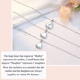 thumbnail image 2 of Daughter Gifts Mother Daughter Necklace Love Pendant Necklace for Mom Daughter Back to school gifts, 2 of 6