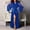 Blue, variant on Gift TIMIFIS Women's Silk Robes Lace Robes Bride Bridesmaid Party Satin Bathrobe V Neck Sleepwear Loungewear Dressing Gowns with 3/4 Sleeve - Spring/Summer