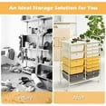 thumbnail image 5 of KOTEK 15-Drawer Rolling Storage Cart, Multipurpose Mobile Utility Cart with 4 Wheels, Home Office School Tools Scrapbook Paper Organizer (Yellow), 5 of 8