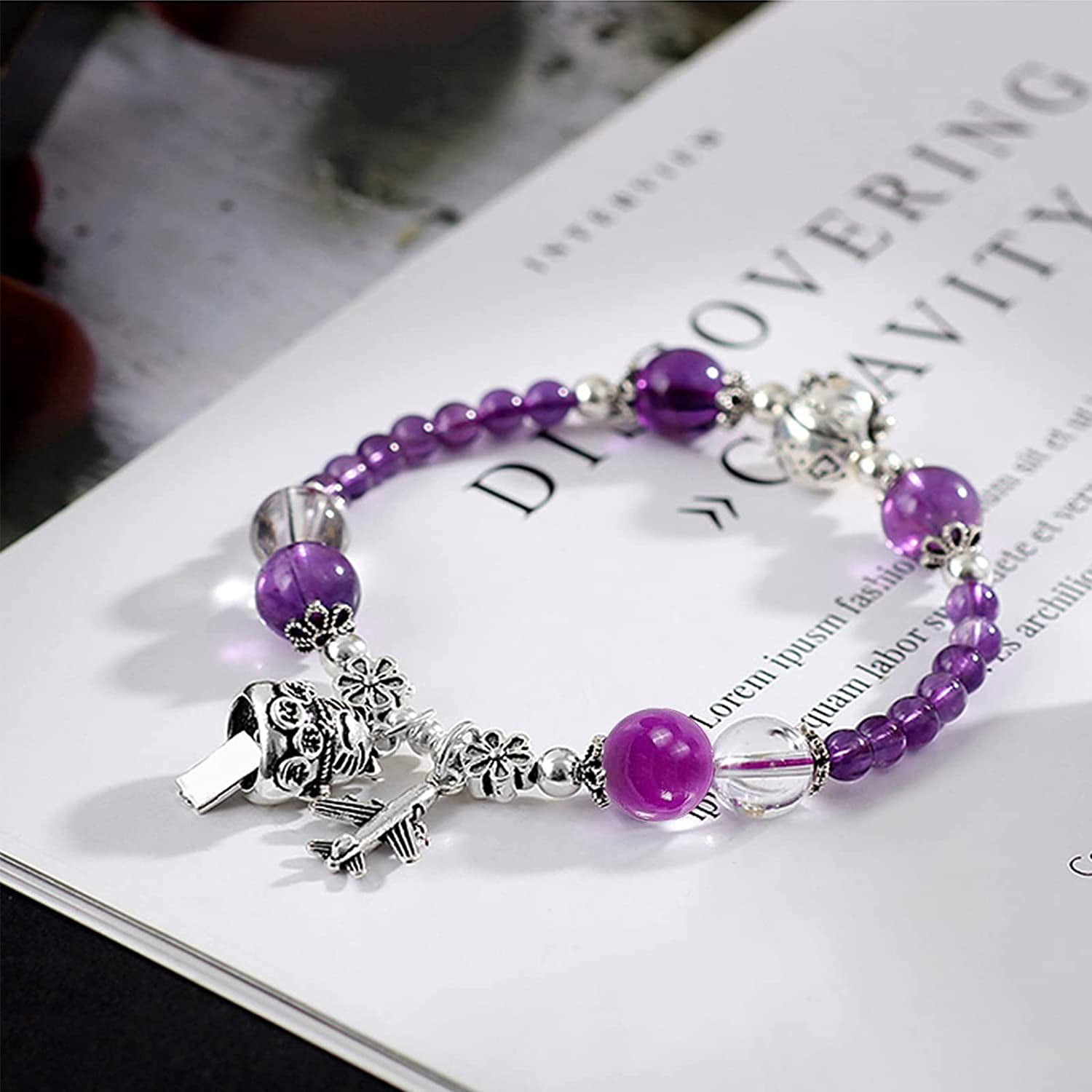 2023 New Trends Multilayer Pink Purple Bead Butterfly Bracelet For Women  Summer - AliExpress