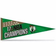 Rico Industries Basketball Boston Celtics Multi Championship 12" x 30" Soft Felt Pennant - EZ to Hang - Home Décor (Game Room, Man Cave, Bed Room)