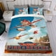 thumbnail image 4 of Aviones: Fuego y Rescate Conjunto de sábanas temático, trío de piezas, cómodo y amigable con la piel, diseño único, regalo de decoración para el hogar para familiares, amigos y fans,140cm *210cm, 4 of 6