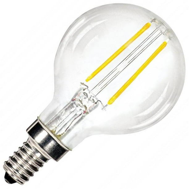 Satco 12100 5.5W G16 LED Clear Candelabra base 3000K 500 Lumens 120V