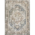 thumbnail image 2 of JONATHAN Y WASHABLE 3 x 5 Area Rug, Keesha Bold Distressed Medallion - Blue/Cream, WSH316A-3, 2 of 9