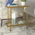 thumbnail image 2 of Evelyn&Zoe,ez 24" Wide Rectangular Side Table, Brass, 2 of 8