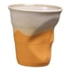 thumbnail image 2 of Taza de café de cerámica creativa, taza de porcelana plisada, regalo, taza para bebida de 350 ml, té, café con leche Naranja, 2 of 9
