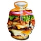 thumbnail image 3 of Sudadera con capucha de manga larga para hombre con estampado 3D de filetes, ensaladas, patatas fritas y comida, con estampado de hamburguesas, informal, 3 of 5