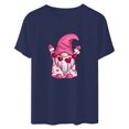 thumbnail image 4 of ICHUANYI Womens T-shirt Fashion Short Sleeve Crew Neck Tees Shirts Valentines Cute Print Casual Tops, 4 of 5