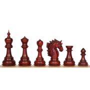 Bucephalus Staunton Chess Set with Padauk & Boxwood Pieces - 4.5 King