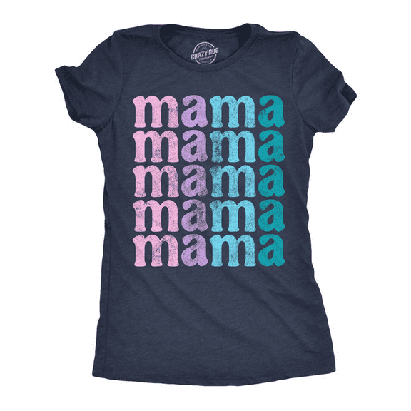 Womens Funny T Shirts Mama Stacked Sarcastic Mothers Day Graphic Novelty Tee for Ladies Womens Graphic Tees