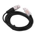 thumbnail image 3 of Cable convertidor USB a XLR de 3 pines para equipos de iluminación escénica, compatible con protocolo DMX512, longitud de 3 metros, conector transparente y cable de alta calidad., 3 of 6