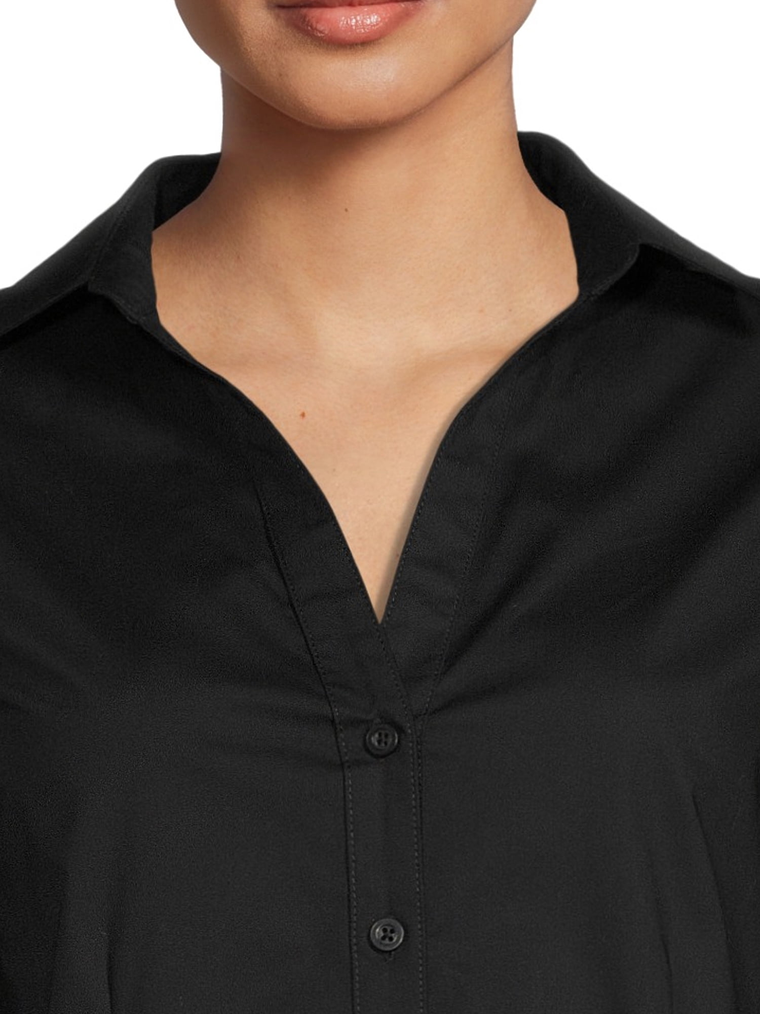 Blu White Blu Women's Solid Button-Front Shirt