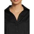 thumbnail image 4 of Blu White Blu Women's Solid Button-Front Shirt, 4 of 5