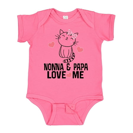 

Inktastic Nonna and Papa Love Me Grandchild Kitty Gift Baby Girl Bodysuit