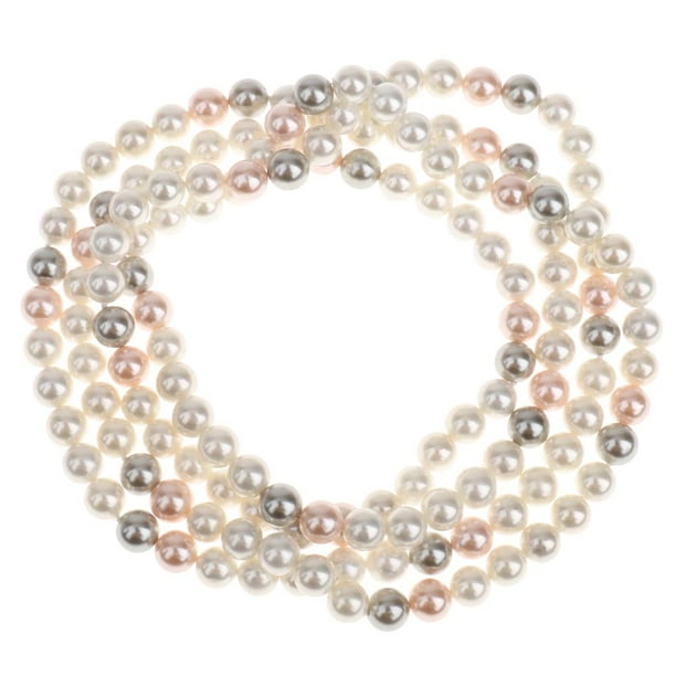 Collar Babero Gargantilla jinwen Collar de perlas naturales Multi-Strand Shell Cadena Cristal