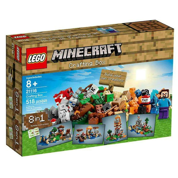 Pre-Owned Minecraft Crafting Box Set LEGO 21116 [Damaged Package]