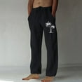 thumbnail image 1 of Puntoco Pantalones casuales largos para hombre, pantalones casuales con estampado de moda para hombre, cintura elástica con bolsillos, pantalones deportivos, 1 of 3