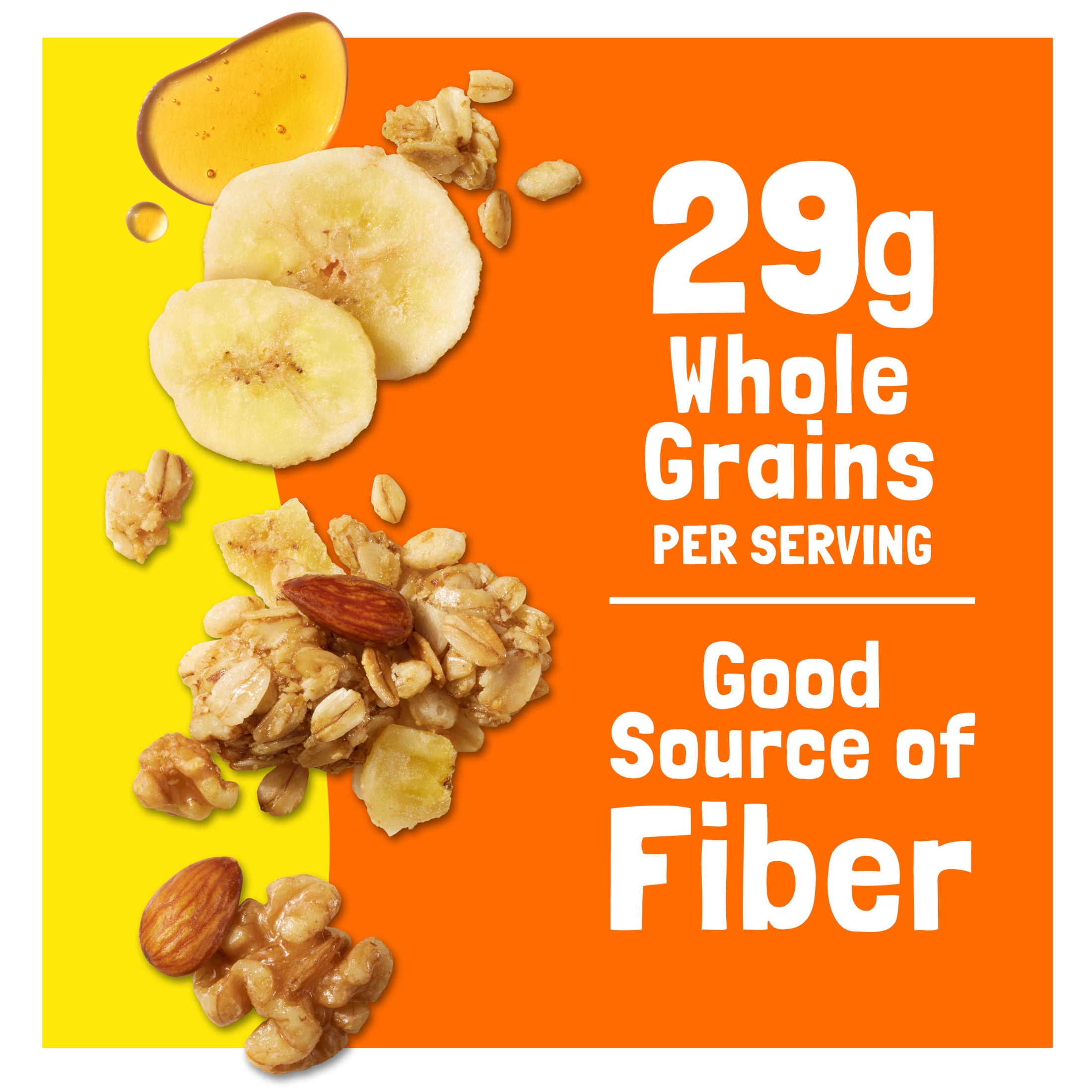 Bear Naked Banana Nut Blend Granola Cereal, Good Source of Fiber Bag, 12  oz