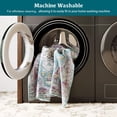 thumbnail image 6 of Belffin 4ftx 6ft 350Gsm Complex Pattern Area Rug Machine Washable And Non Slip TPR Backing Carpet ,High Pile Carpet With Print For Living Room And Bed Room,Light Blue, 6 of 8