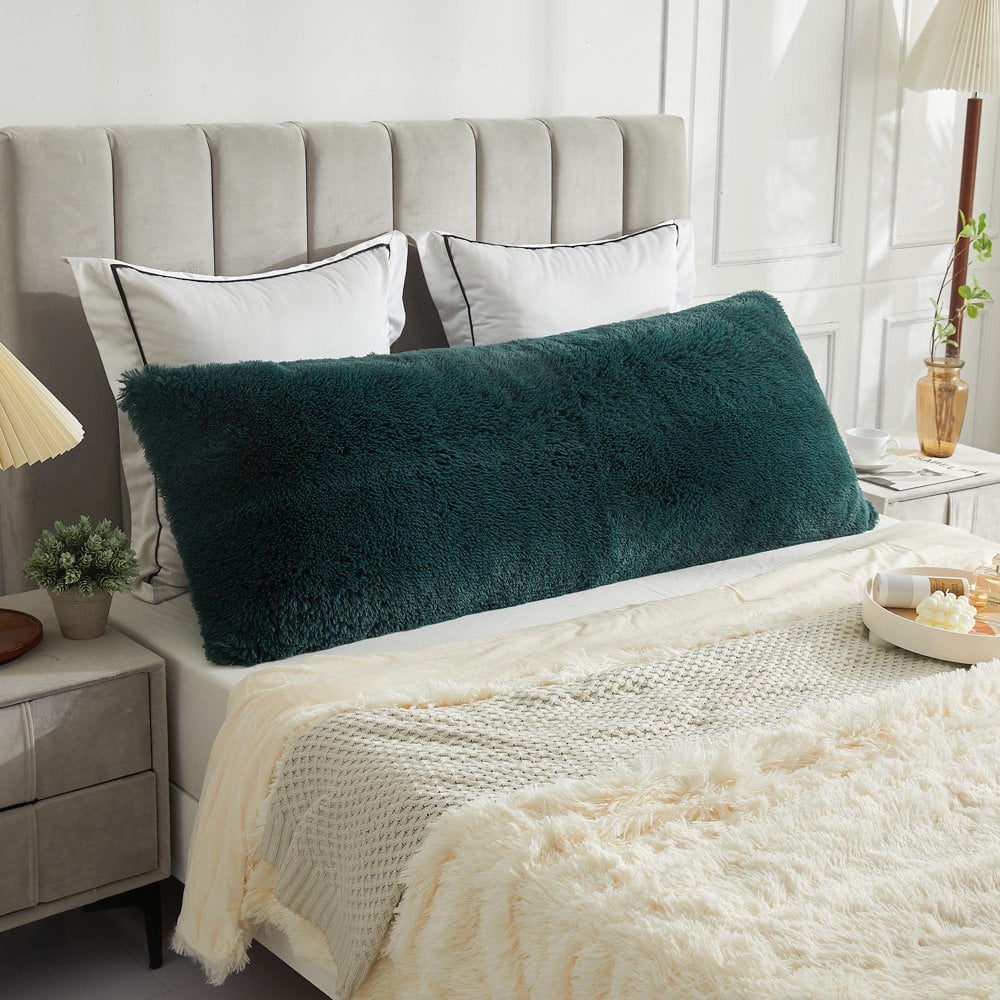 Velvet Extra Long Lumbar Pillow King Bed 20 X 54 Body Pillow - Main Image