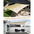 thumbnail image 4 of Sun Shade Sail 6.5x10Ft Vintage Flowers Yellow Daisy Burlap Uv Block Sunshade Canopy Outdoor Shade Cover Rectangle Shade Cloth For Patio Garden Yard Deck Pergola, 4 of 6