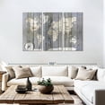 thumbnail image 3 of Elephant Stock Rustic Wood Map Wall Art - Horizontal Multi Panel Canvas - Living Room Wall Decor - Map Multi Panel - Blue And Gray Decor - 74" x 48", 3 of 8