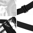 thumbnail image 3 of Soidarity Bolso cruzado transparente para hombre y mujer, bolsa de transporte de viaje, elegante monedero con cremallera, bolsos de hombro transparentes, Deportes y aire libre Negro Soidarity OD016648-02, 3 of 6