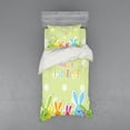 thumbnail image 1 of Ambesonne Easter Bedding Set 3 Pcs, Colorful Cartoon Bunnies, Twin, Multicolor, 1 of 3
