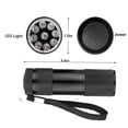 thumbnail image 2 of Paquete de 5 linternas de luz negra UV de 9 LED, detector de orina para mascotas para perros y gatos, detector de manchas de mascotas y chinches Xemadio WHFLD129, 2 of 9