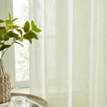 thumbnail image 3 of THD Lynda Faux Linen Textured Semi Sheer Window Rod Pocket Thick Curtains Drapery Panels, Pair, 3 of 5