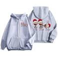 thumbnail image 4 of WILLBEST Sudadera Deportiva para Mujer, con Estampado Navideño, Cremallera, Manga Larga, Bolsillo, Cordón Ajustable, Estilo Casual con Capucha, Modelo 1897 Mediana, 4 of 8