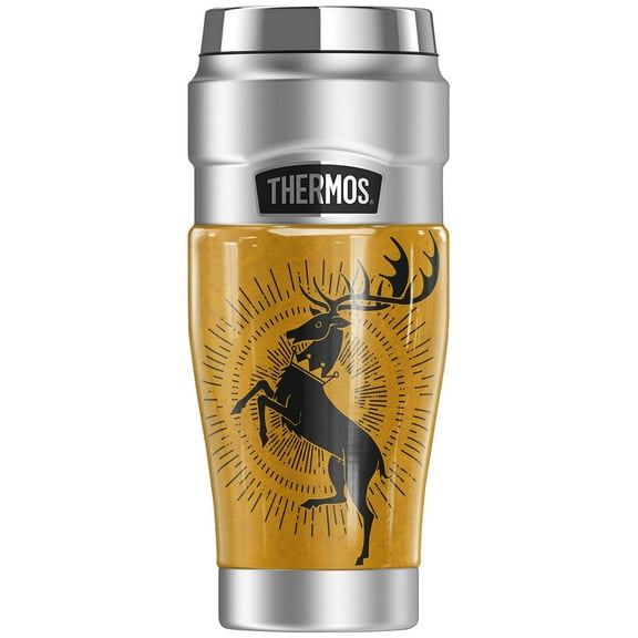 Game of Thrones Baratheon Sigil THERMOS STAINLESS KING Stainless Steel Travel Tumbler, Vacuum insulated & Double Wall, 16oz