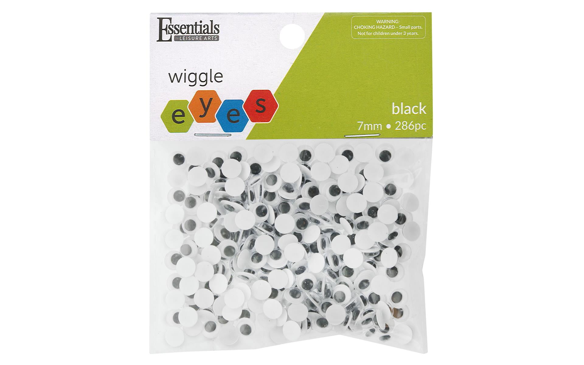 Essentials By Leisure Eyes Paste On Moveable 7mm Black 286pc