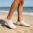 thumbnail image 6 of Womens Barefoot Water Shoes Travel House Slippers for Indoor and Outdoor Aqua Socks for Beach Swim Surf Yoga Dancing Camping Must Haves,Beige,35, 6 of 7