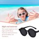 thumbnail image 5 of Qarigey Gafas de sol redondas para niños Gafas para bebés Ropa facial Accesorios para protección de ojos Negro brillante Gris Type3 NO3, 5 of 6
