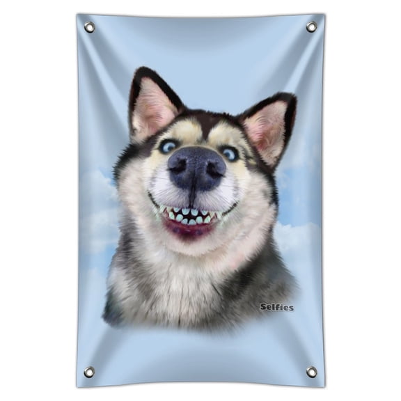Siberian Husky Dog Selfie Home Business Office Sign