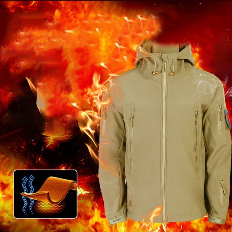 2Pcs/Set Men's Insulated Thermal Jacket & Pants, Waterproof Fleece